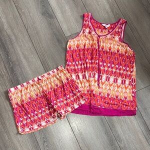 SM118 Secret Treasures Pink and Orange Tie-Dye Pajama Set